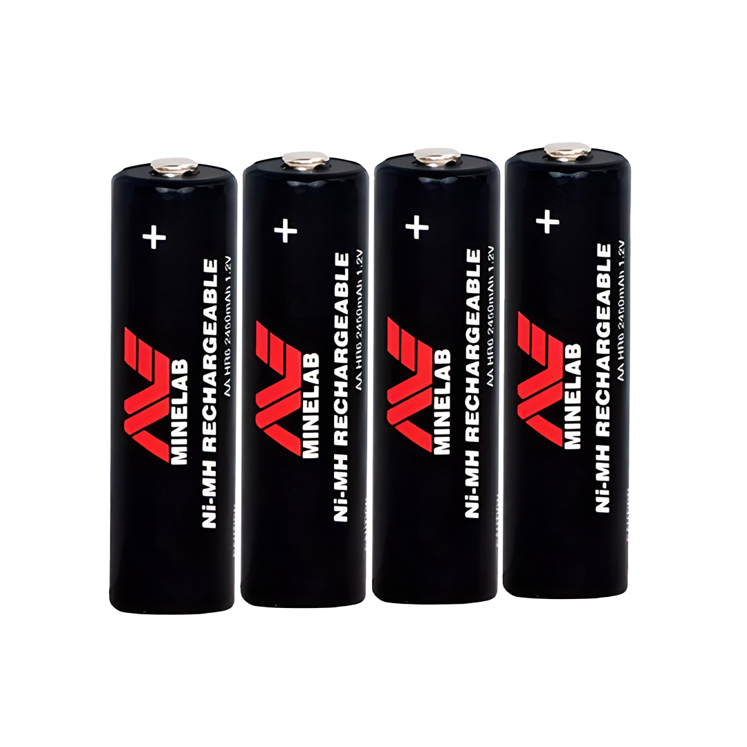 Minelab 4xAA Rechargeable NiMH Batteries 2450mAh | 3011-0406