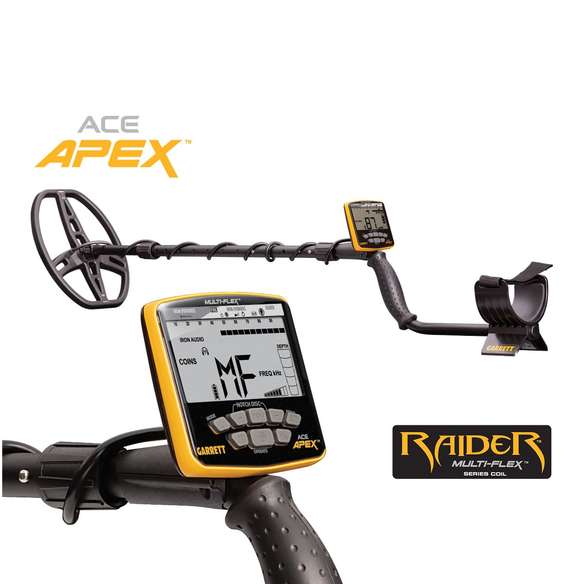 Garrett Ace Apex Metal Detector With Raider 8.5"X11" Coil | 1142360