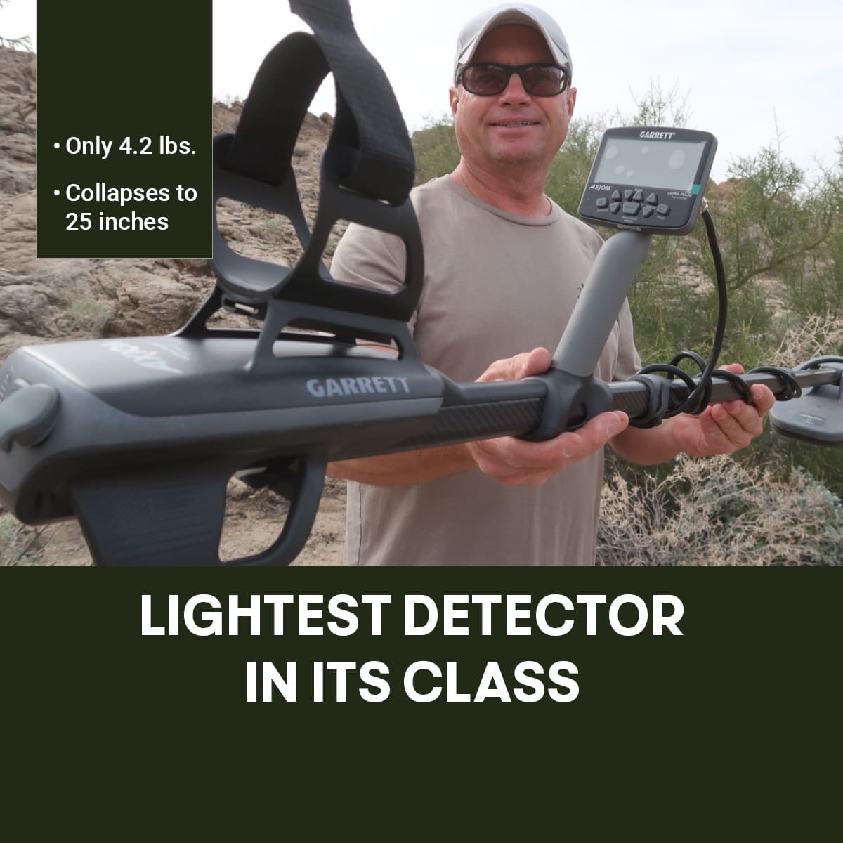 Garrett Axiom Lite Gold Metal Detector With 11"X7" Mono Coil | 1142710