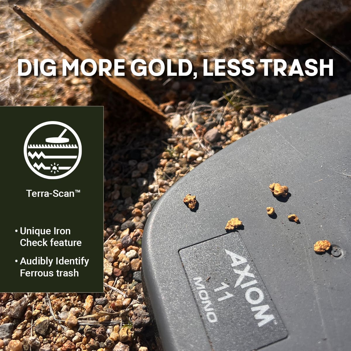 Garrett Axiom Lite Gold Metal Detector With 11"X7" Mono Coil | 1142710
