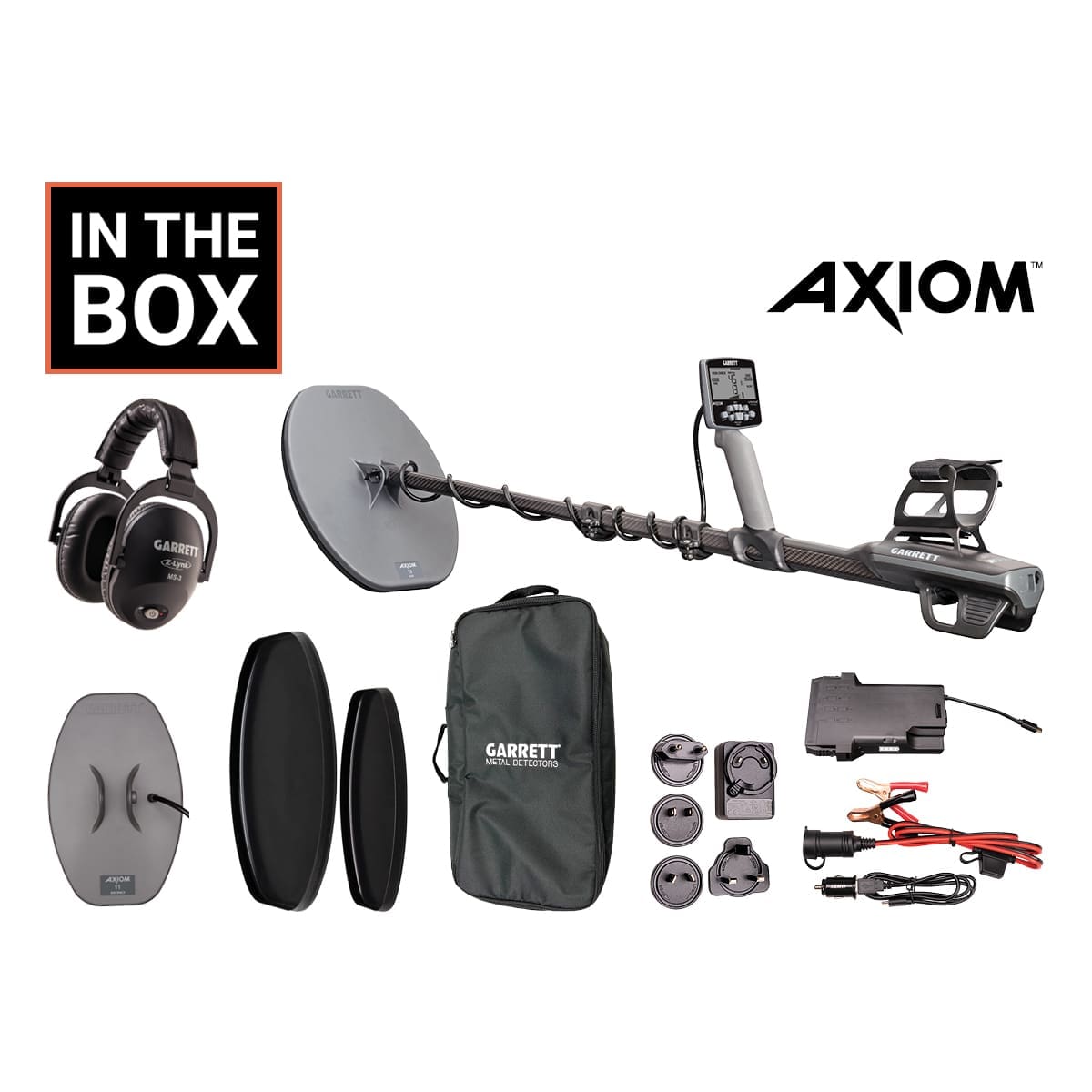 Garrett Axiom Gold Metal Detector With 13"X11" DD 11"X7" Mono Coil And Wireless Headphones | 1142720