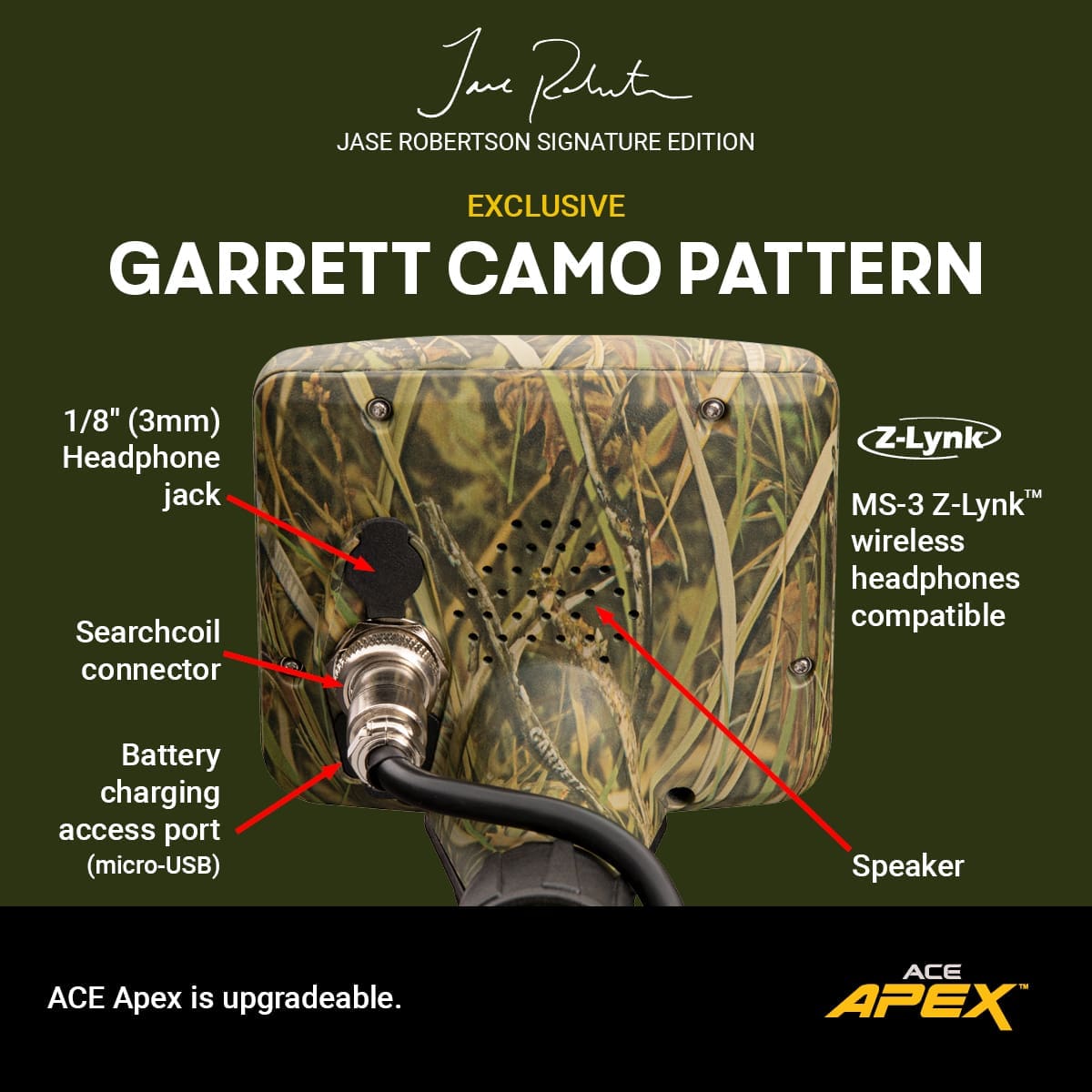 Garrett Ace Apex Metal Detector Jase Robertson Signature Edition | 1142363