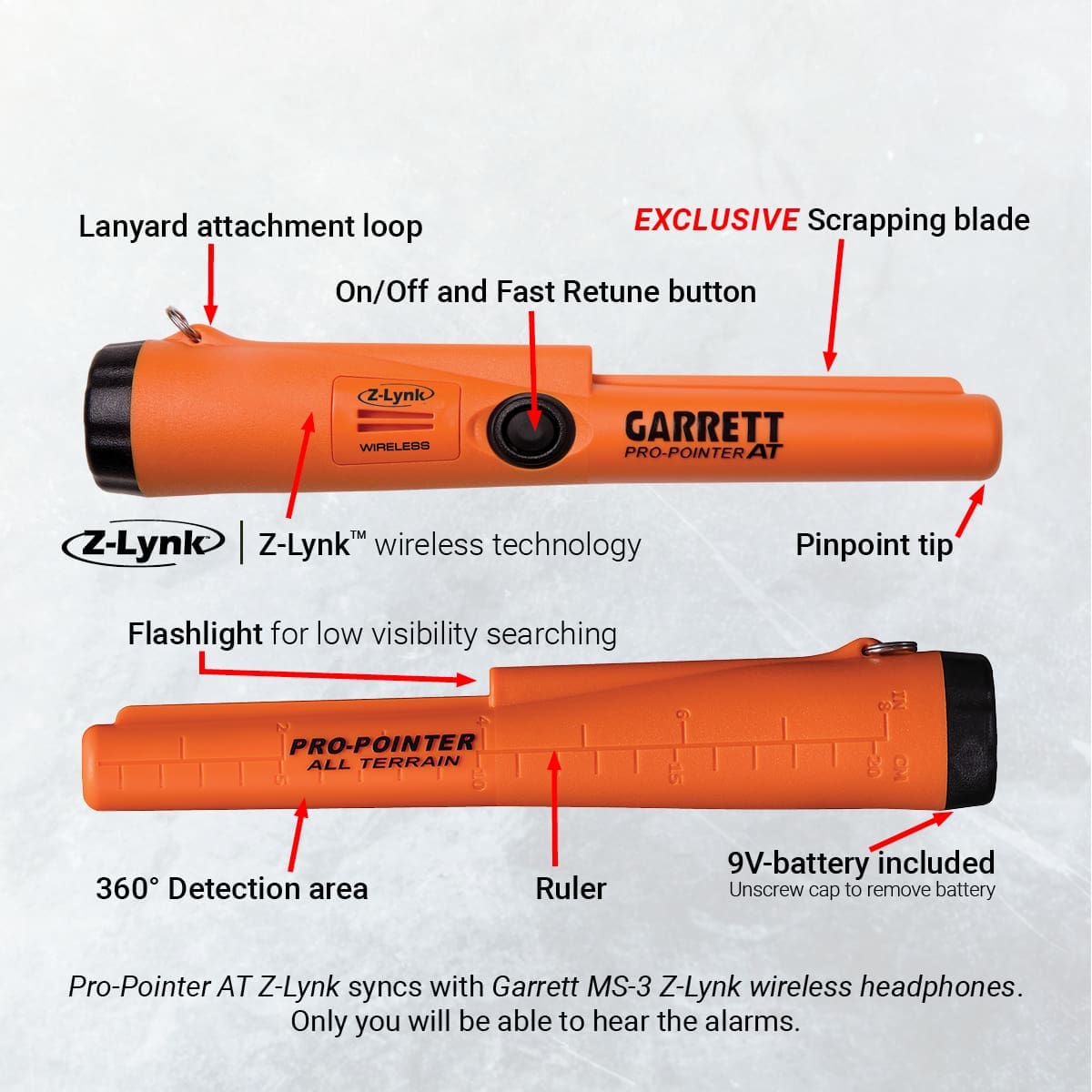 Garrett PRO-Pointer AT with Z-Lynk Metal Pinpointer | 1142200