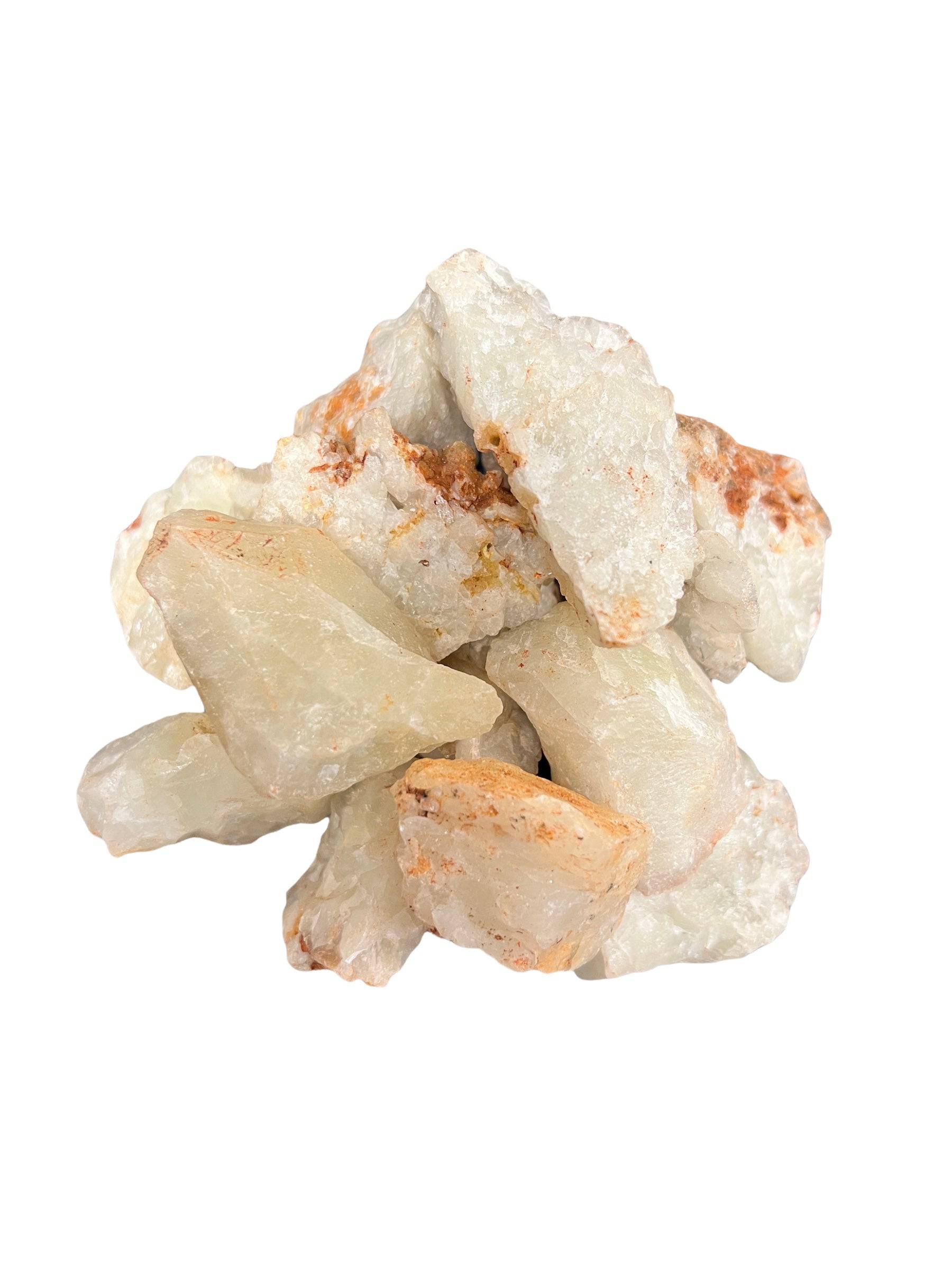 Sulfur Quartz - Tumbling Rough