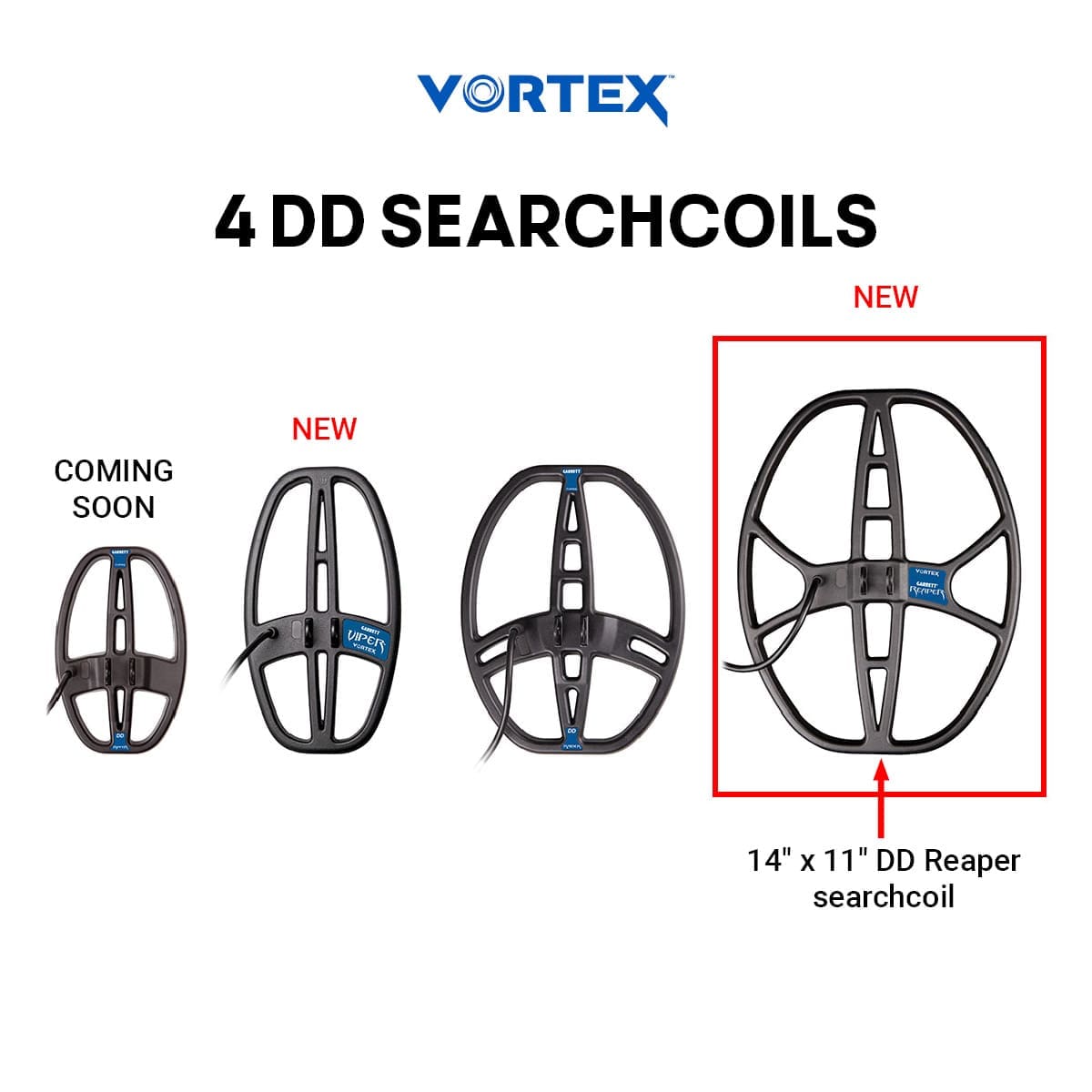Garrett 14" x 11" DD Vortex Reaper Searchcoil | 2238600