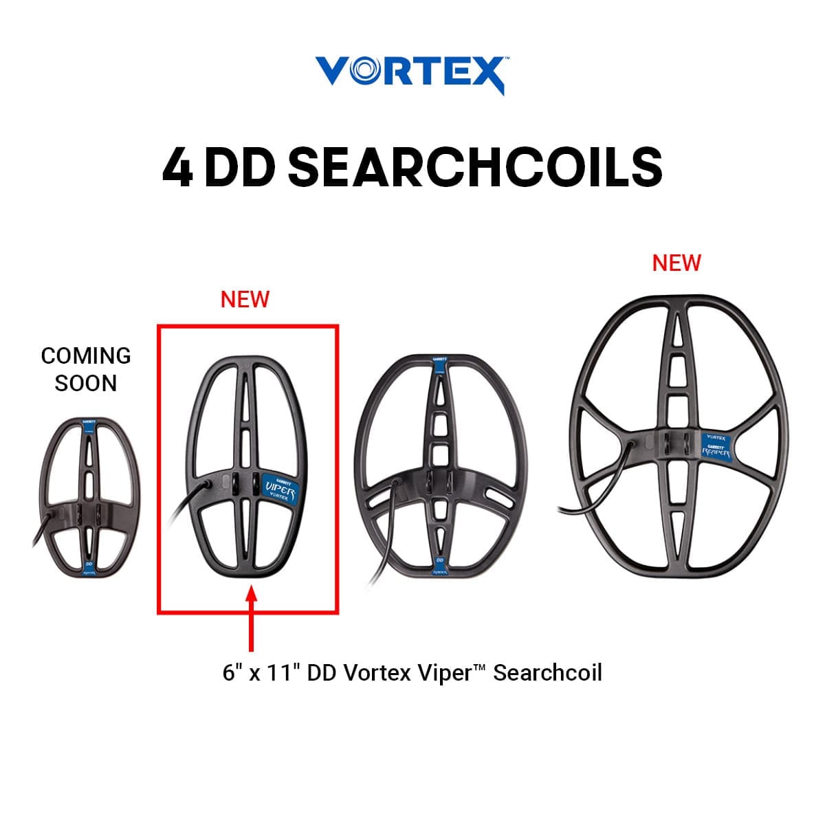 Garrett 6" x 11" DD Vortex Viper Searchcoil | 2238300